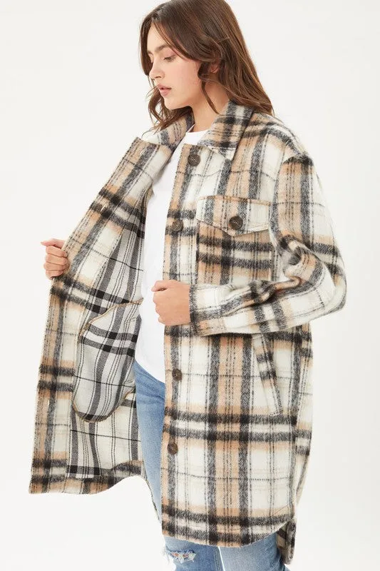 A Cozy Callings Plaid Shacket