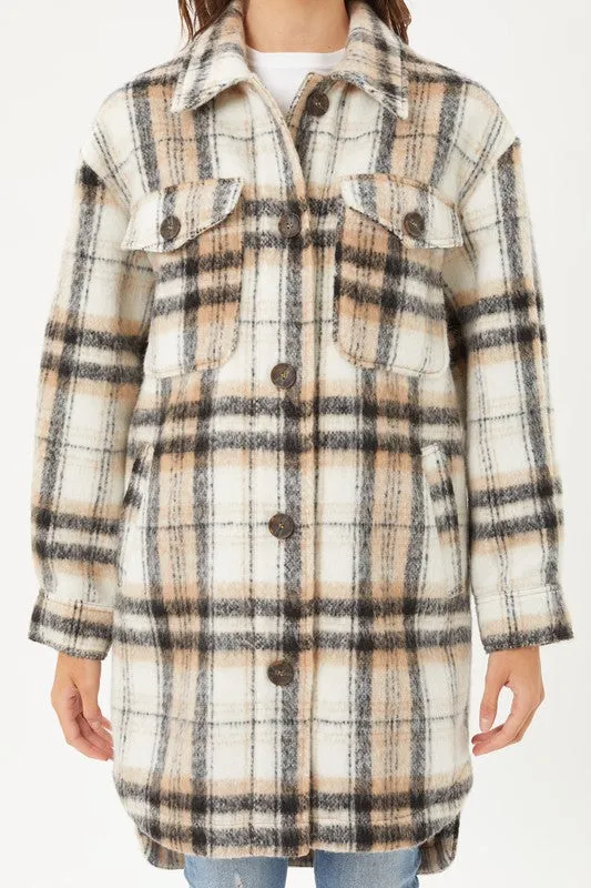 A Cozy Callings Plaid Shacket