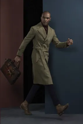 Green Tweed/ Double Breasted Overcoat Wool Style (DB2 2) E60213/530