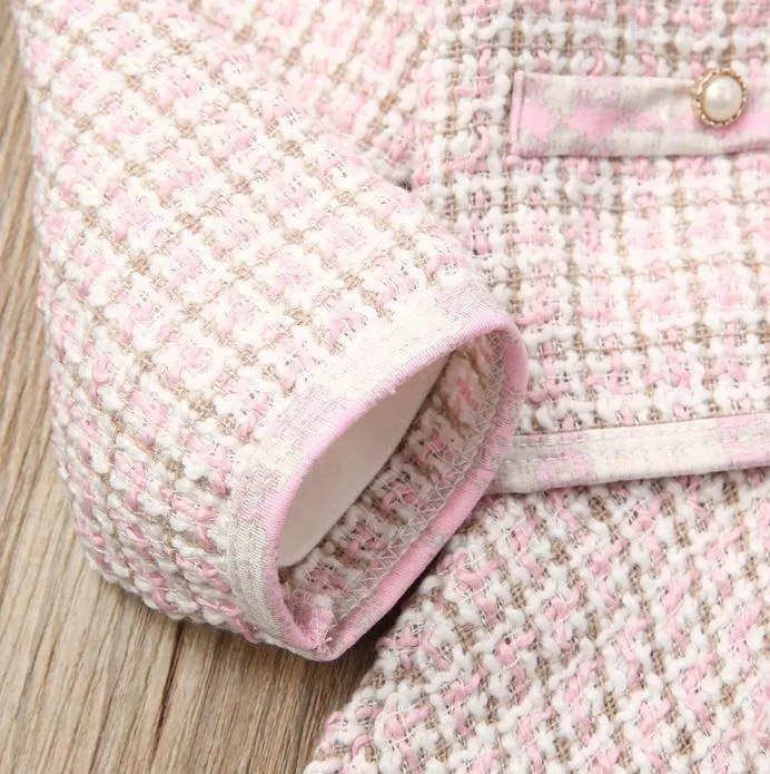 Plaid Dress with Overcoat
