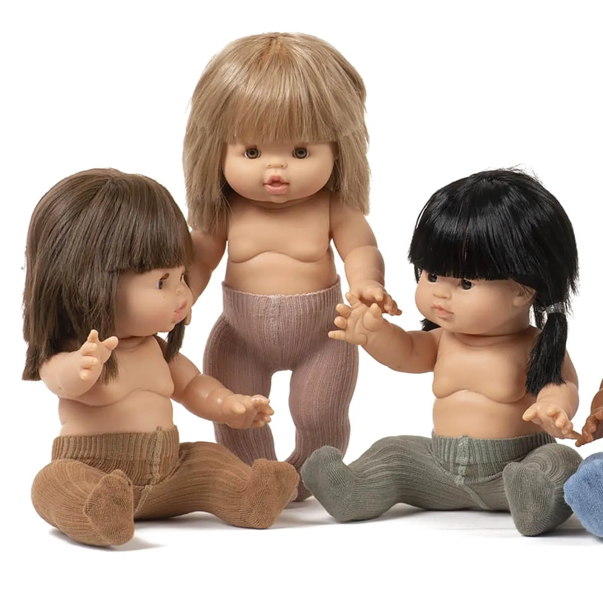Tights (28cm & 34cm Doll) in Gris Galet / Beurre Sale by Minikane X Collegien