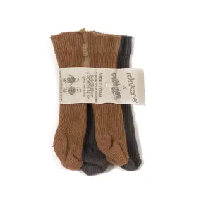 Tights (28cm & 34cm Doll) in Gris Galet / Beurre Sale by Minikane X Collegien
