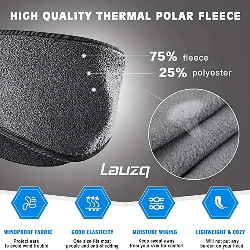 Winter Ear Warmer Headband Cold Weather Ski Muffs Non-Slip Fleece Ear Cover For Women Men Kids Outdo